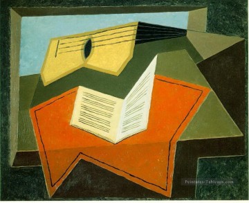guitare et papier musique 1927 Juan Gris Peinture à l'huile